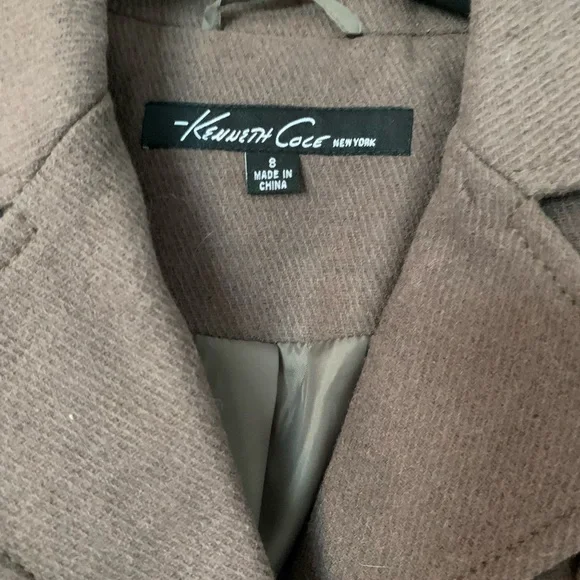 Kenneth Cole Tan Wool coat. size 8 NWT - Picture 4 of 14